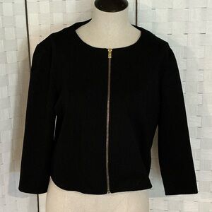 Philosophy Black Women's Blazer with Gold Zipper